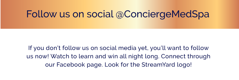 Follow us on social @ConciergeMedSpa