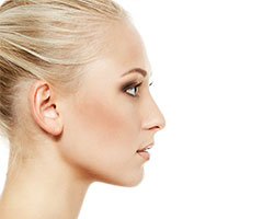 Profile of woman with blonde hair